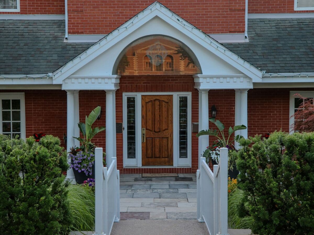Front porch and door of a home